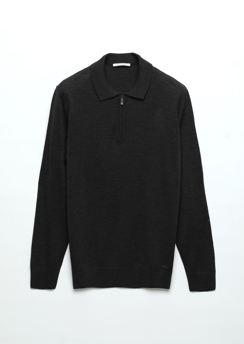 Black Knitwear Sweatshirt - 7