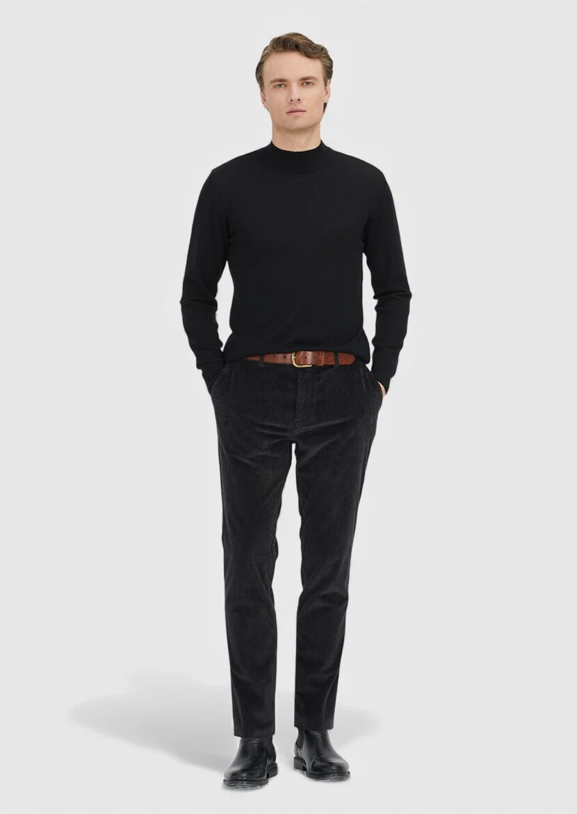 Black Knitwear Sweatshirt 