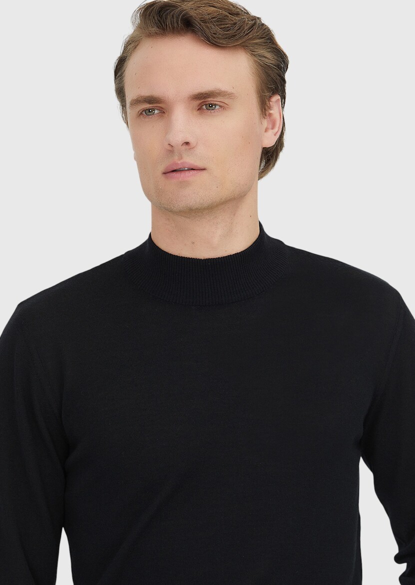 Black Knitwear Sweatshirt - 3