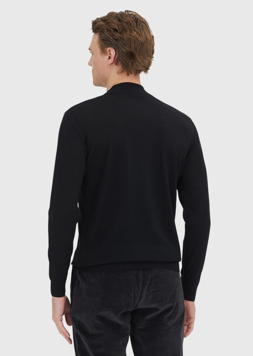 Black Knitwear Sweatshirt - 5