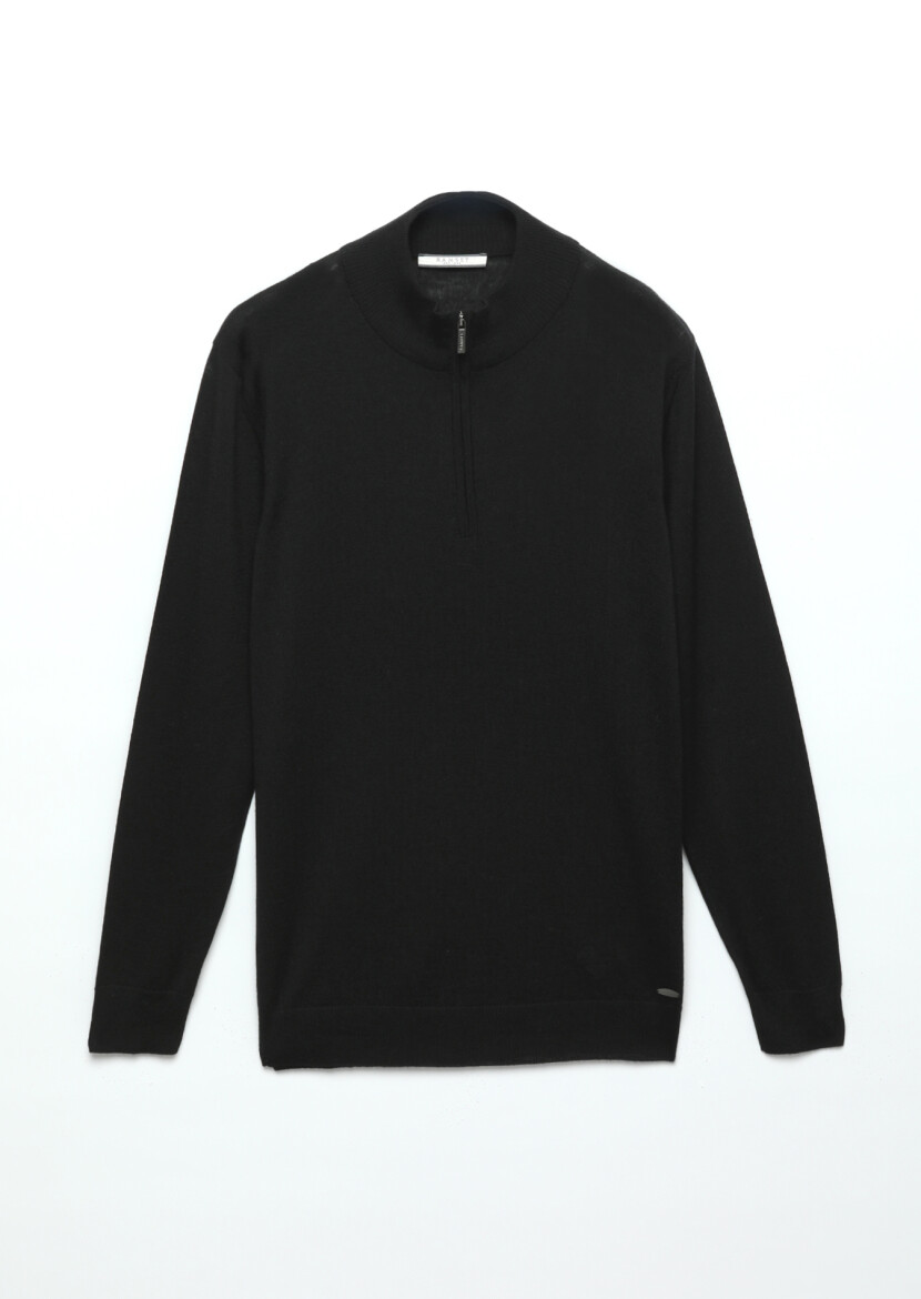 Black Knitwear Sweatshirt - 6