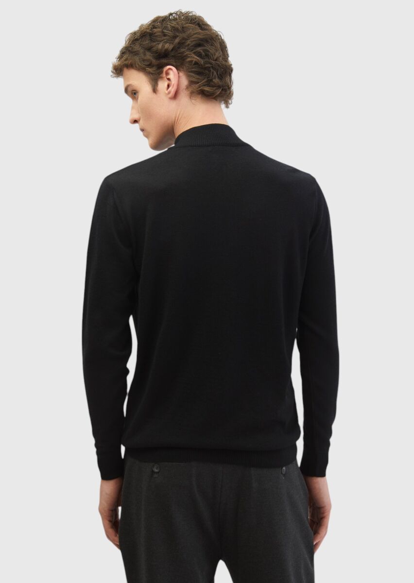 Black Knitwear Sweatshirt - 5