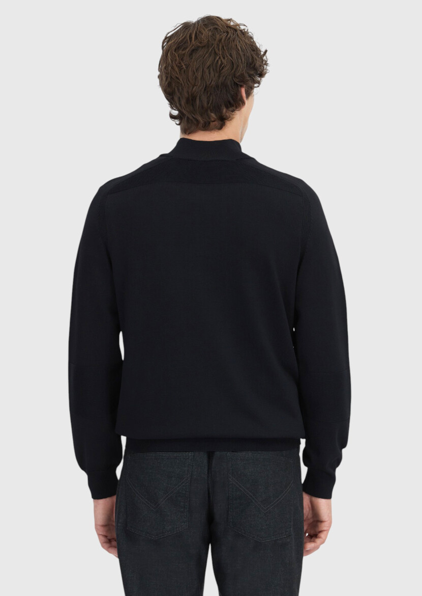 Black Knitwear Sweatshirt - 5