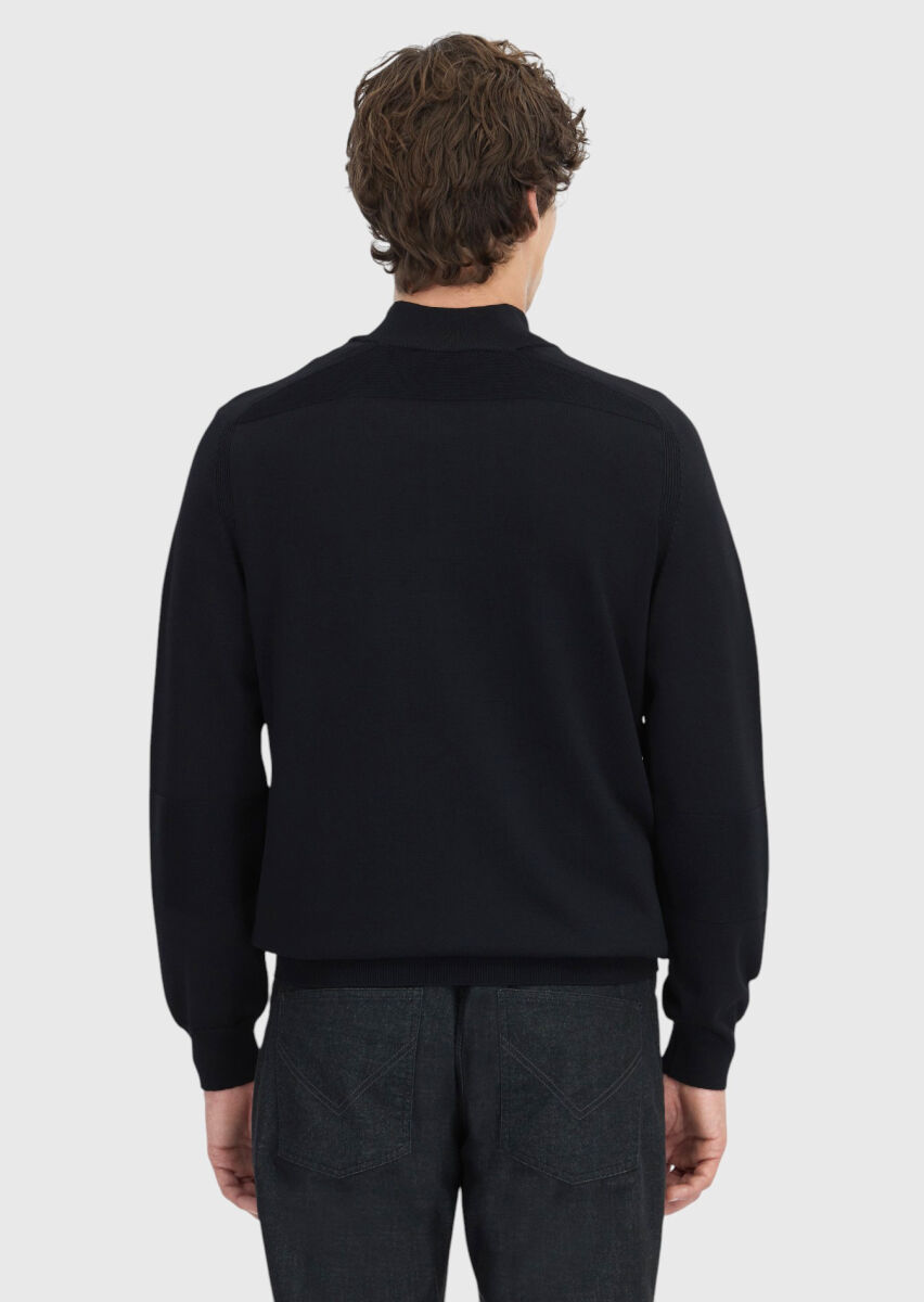 Black Knitwear Sweatshirt - 5