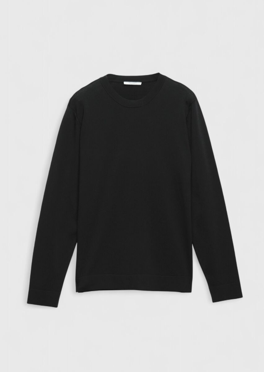 Black Knitwear Sweatshirt - 6