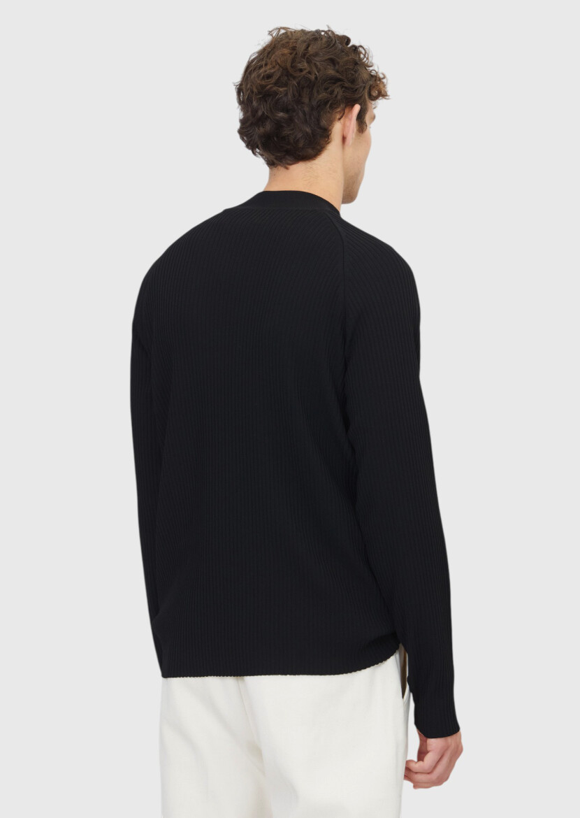 Black Knitwear Sweatshirt - 6