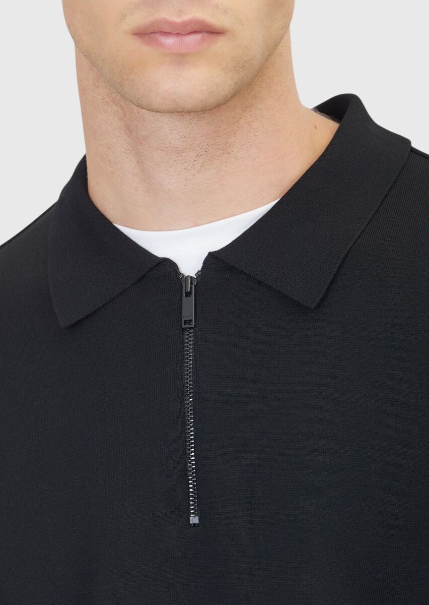 Black Knitwear Sweatshirt - 5