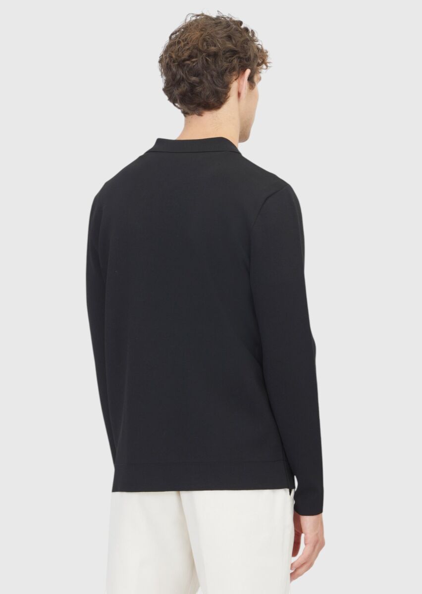 Black Knitwear Sweatshirt - 6
