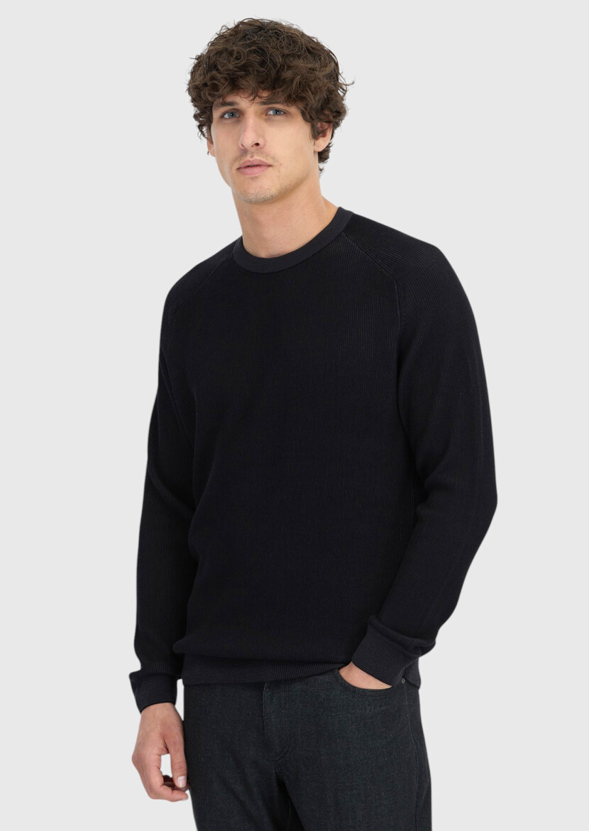 Black Knitwear Sweatshirt - RAMSEY