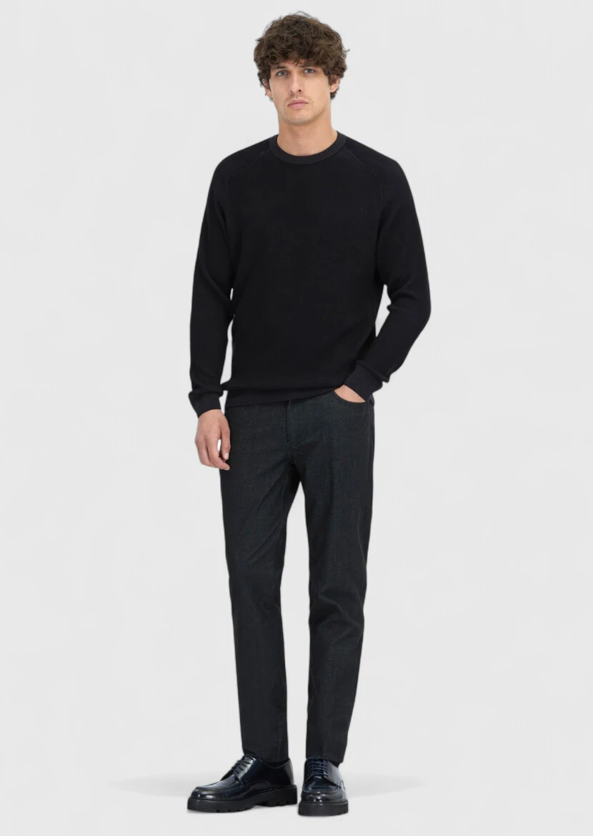Black Knitwear Sweatshirt - RAMSEY