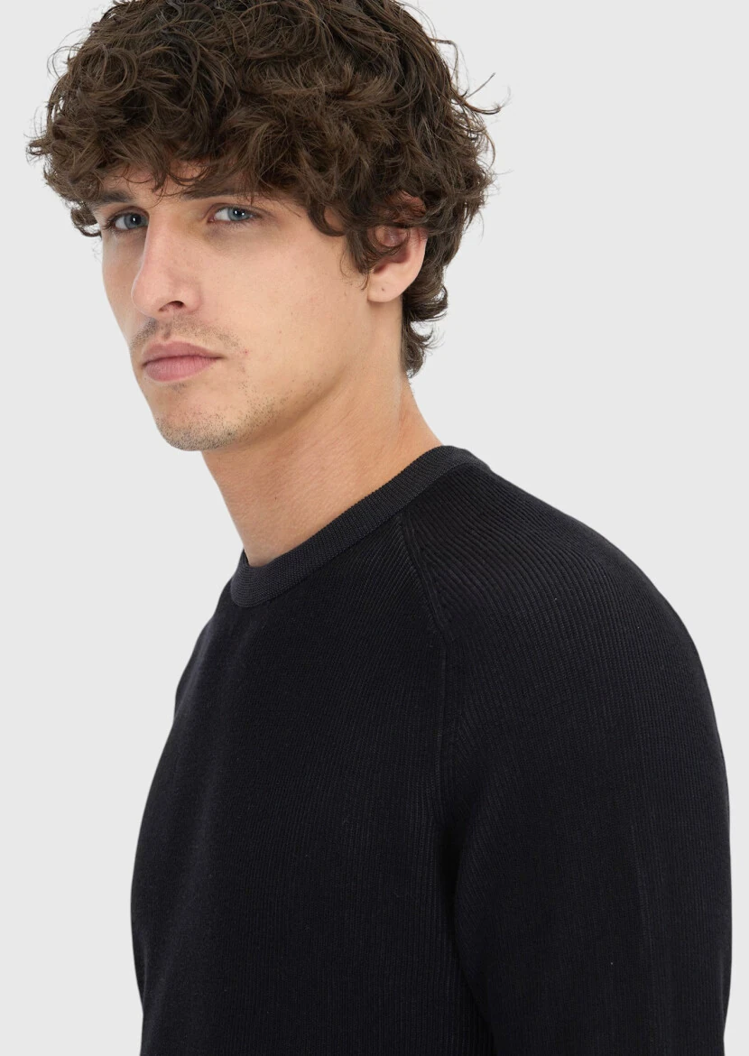 Black Knitwear Sweatshirt - 3