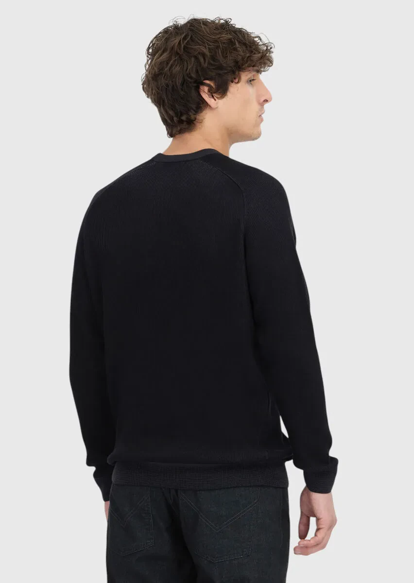 Black Knitwear Sweatshirt - 5
