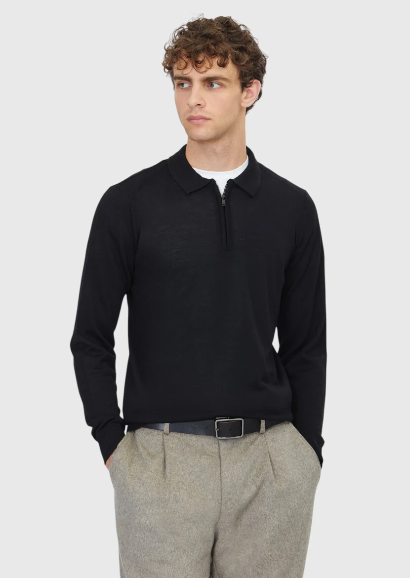 Black Knitwear Sweatshirt - RAMSEY