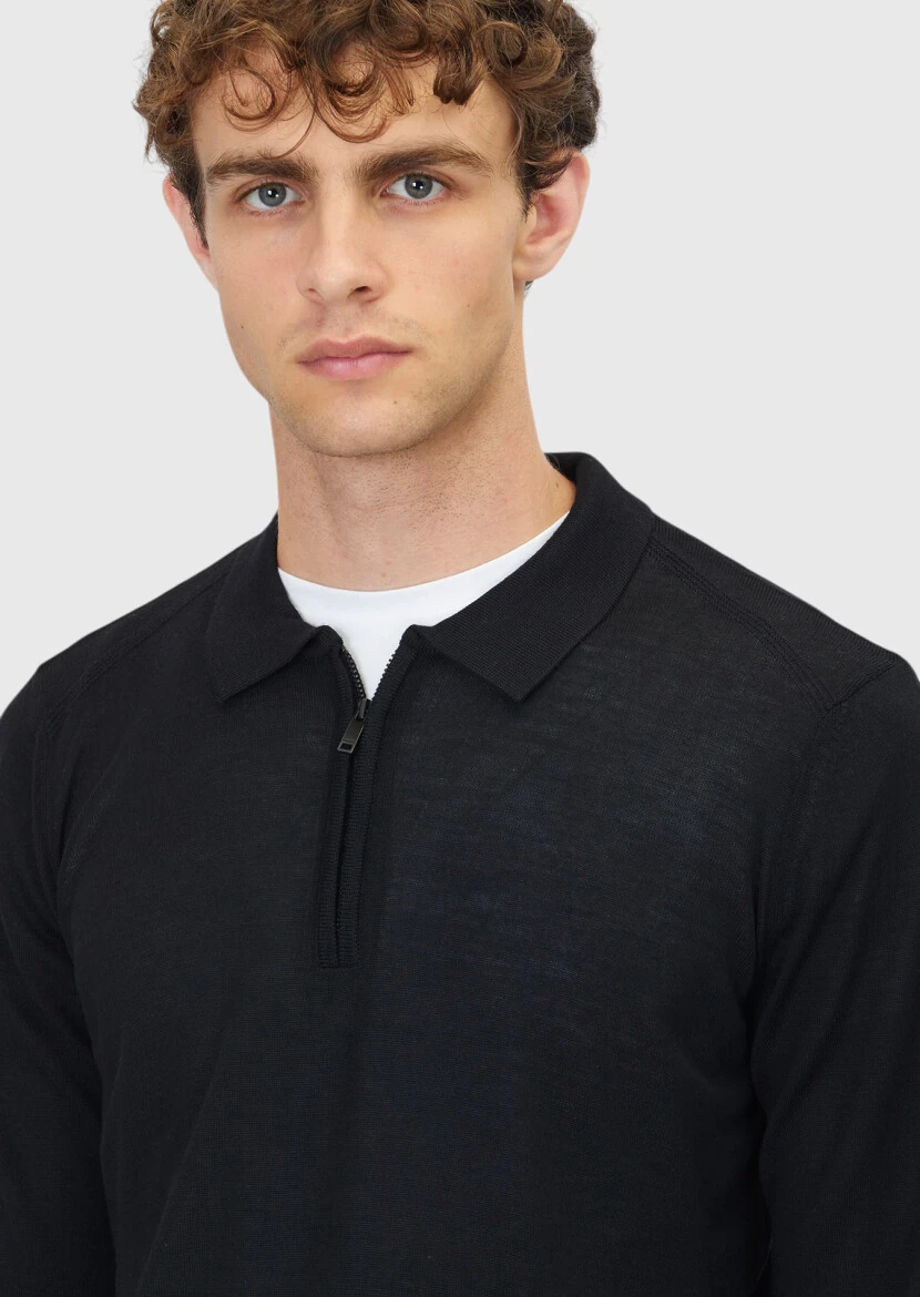 Black Knitwear Sweatshirt - 4