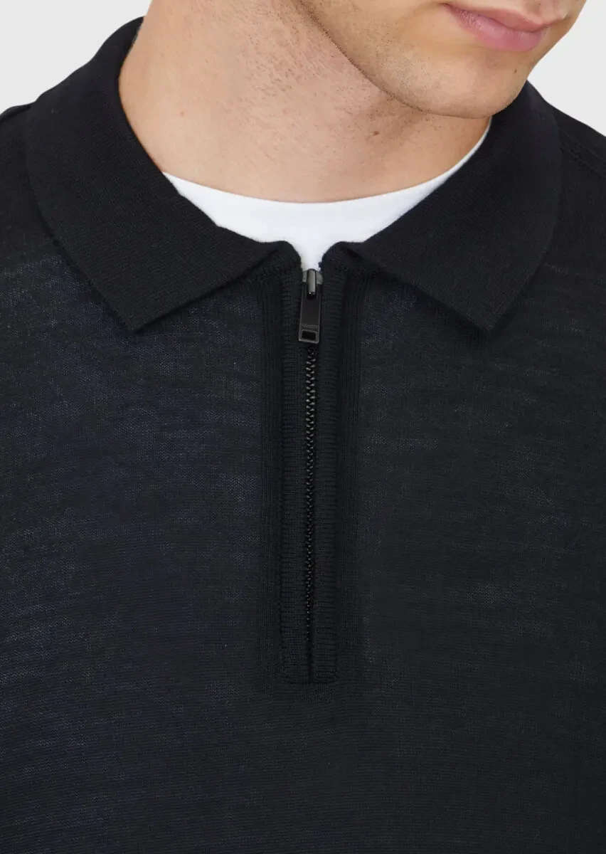 Black Knitwear Sweatshirt - 5