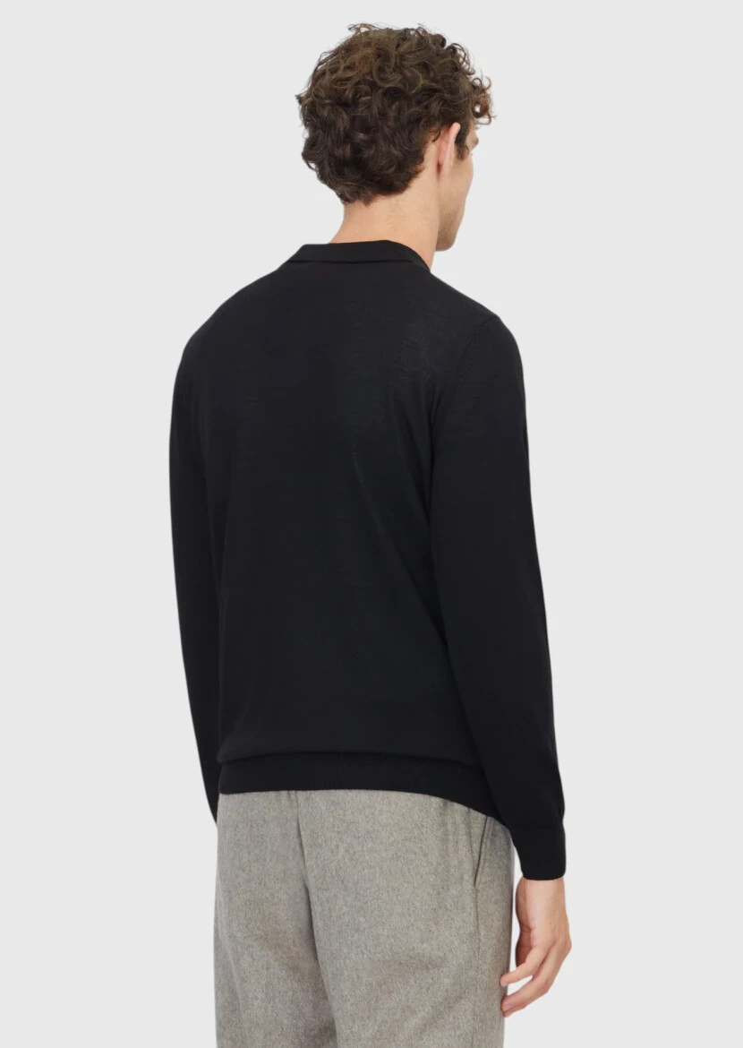 Black Knitwear Sweatshirt - 6