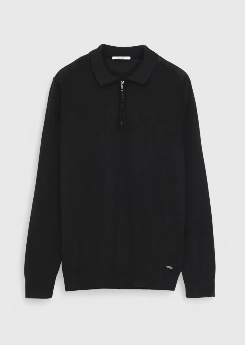 Black Knitwear Sweatshirt - 7