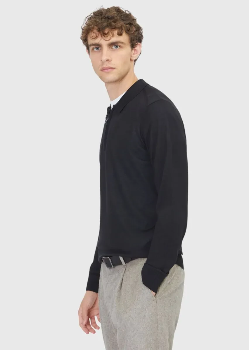 Black Knitwear Sweatshirt - 3