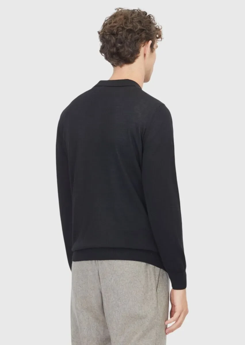 Black Knitwear Sweatshirt - 6