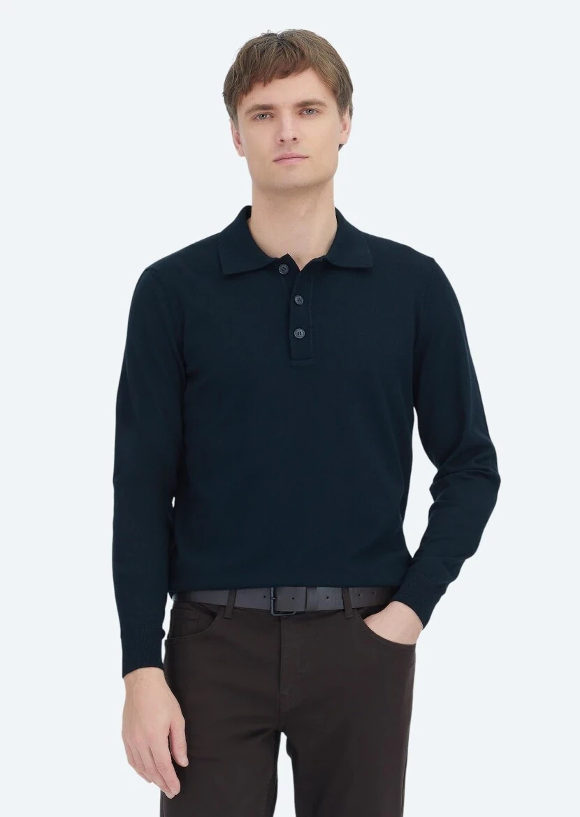 Black Knitwear Sweatshirt - 1