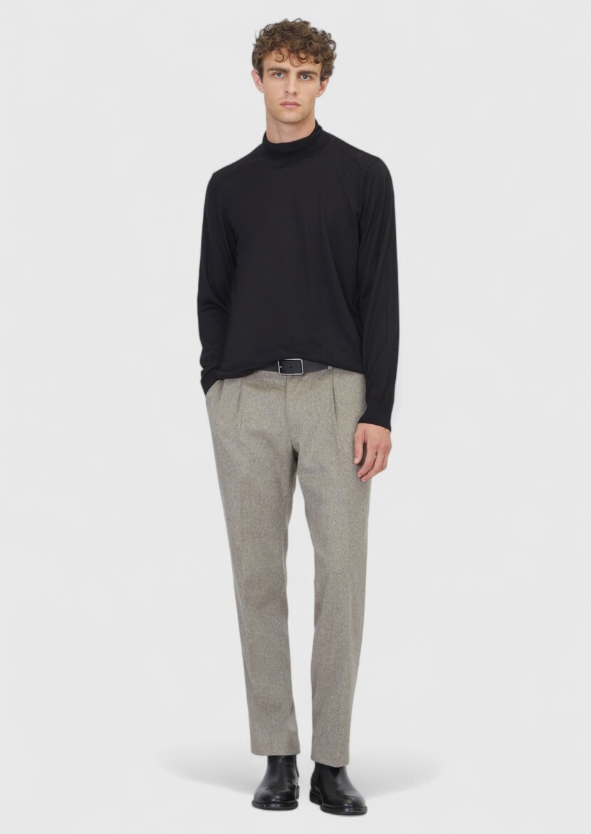 Black Knitwear Sweatshirt 