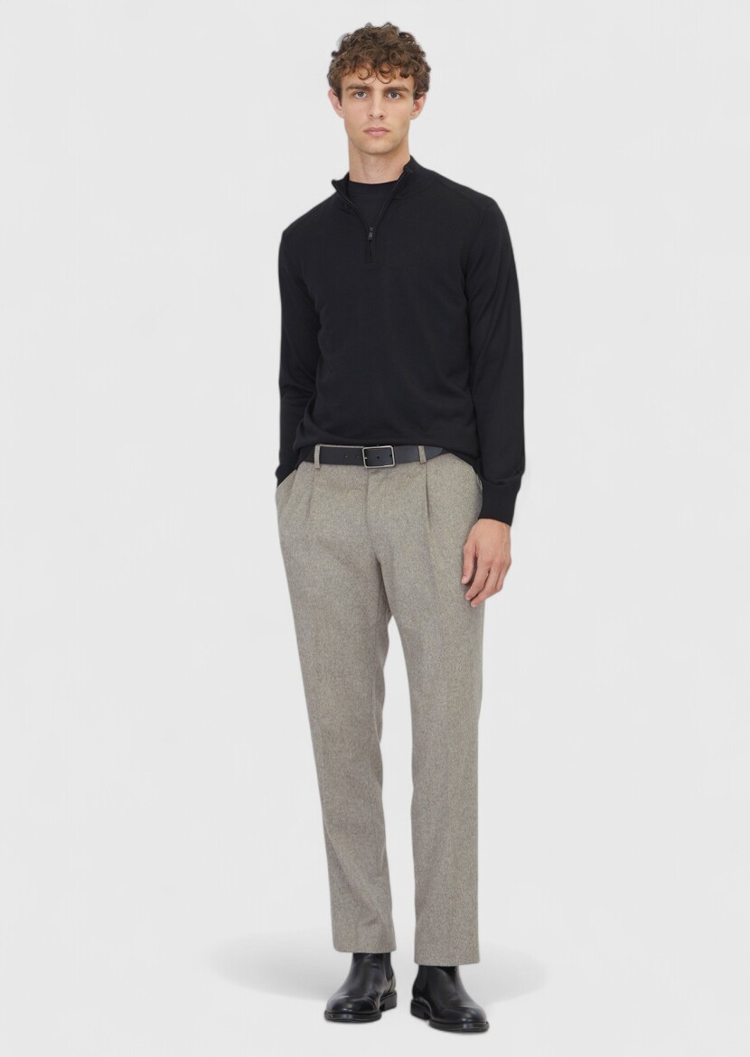 Black Knitwear Sweatshirt 