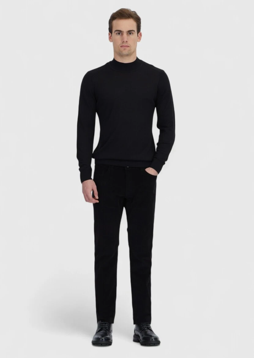 Black Knitwear Sweatshirt 