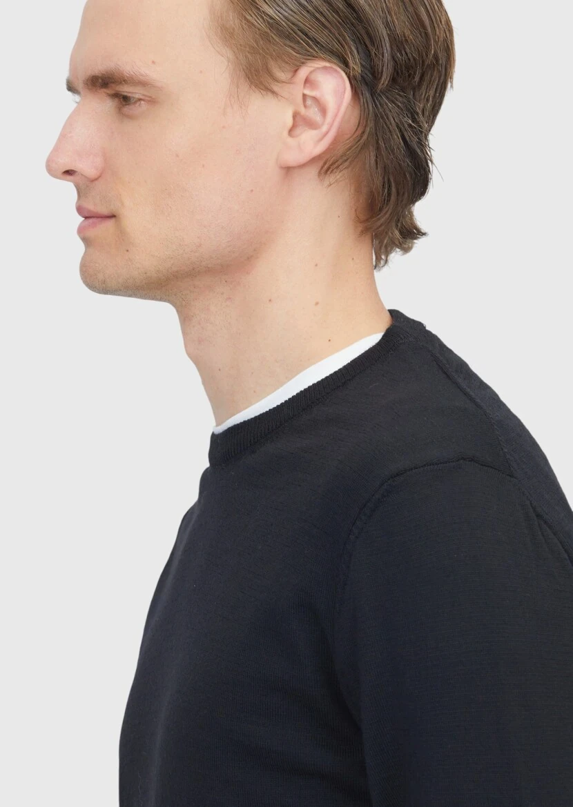 Black Knitwear Sweatshirt - 4