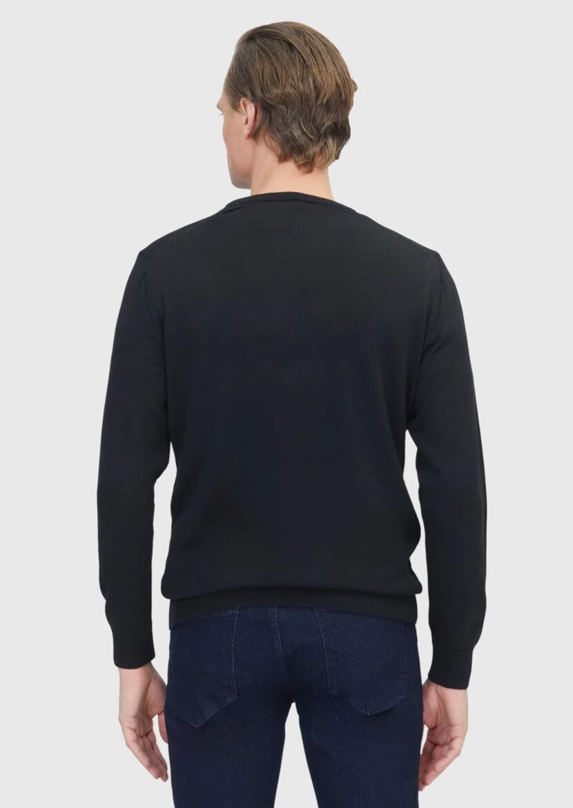 Black Knitwear Sweatshirt - 5