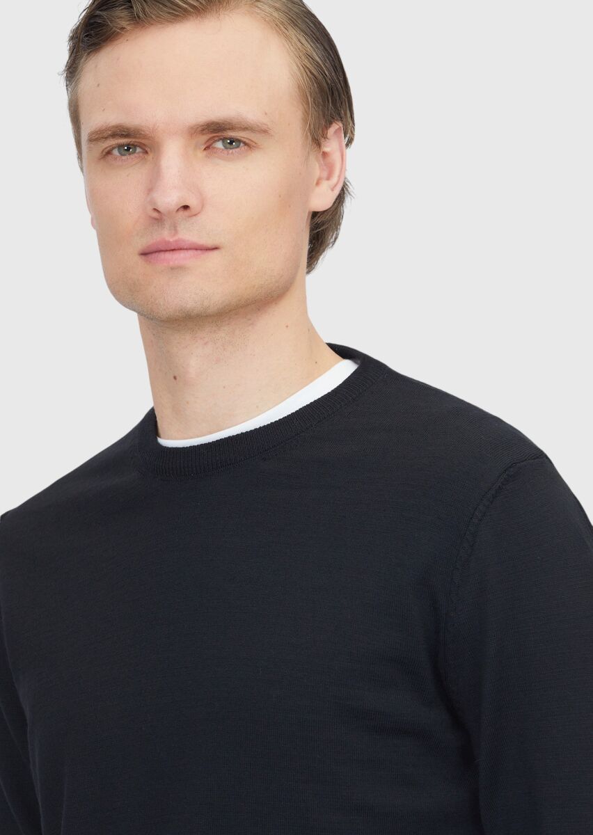 Black Knitwear Sweatshirt - 3