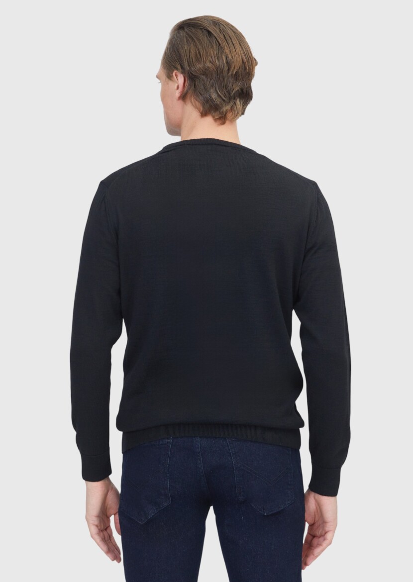 Black Knitwear Sweatshirt - 5