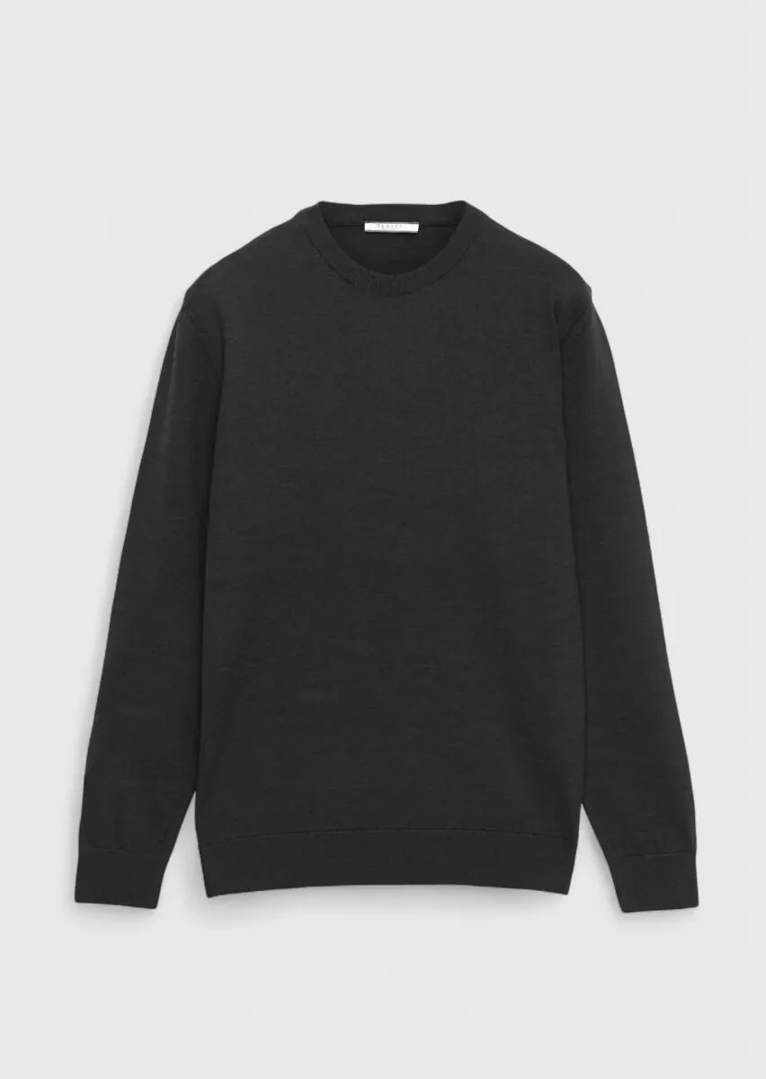 Black Knitwear Sweatshirt - 1
