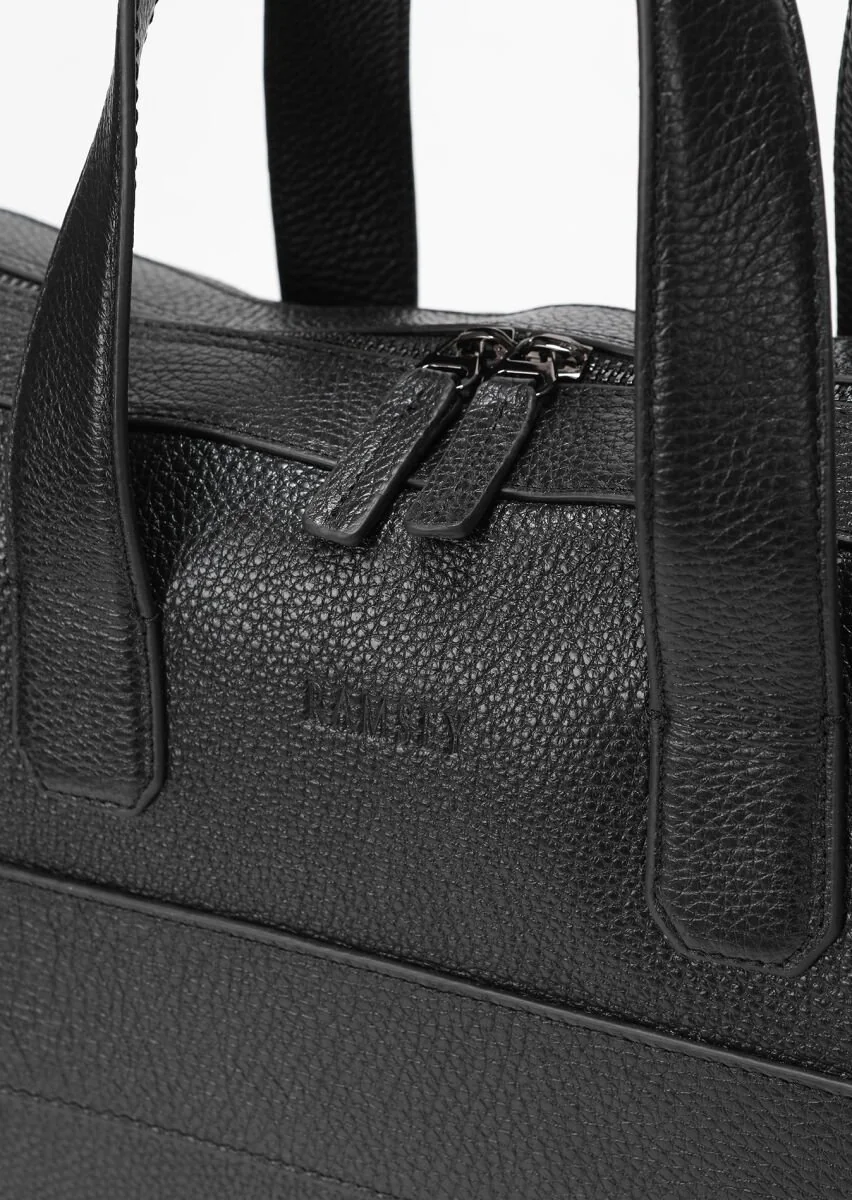 Black Leather Bag - 5