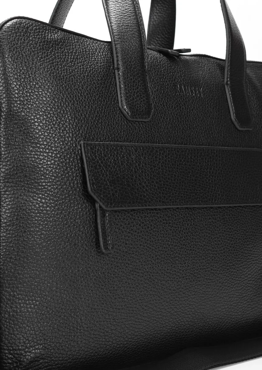 Black Leather Bag - 6