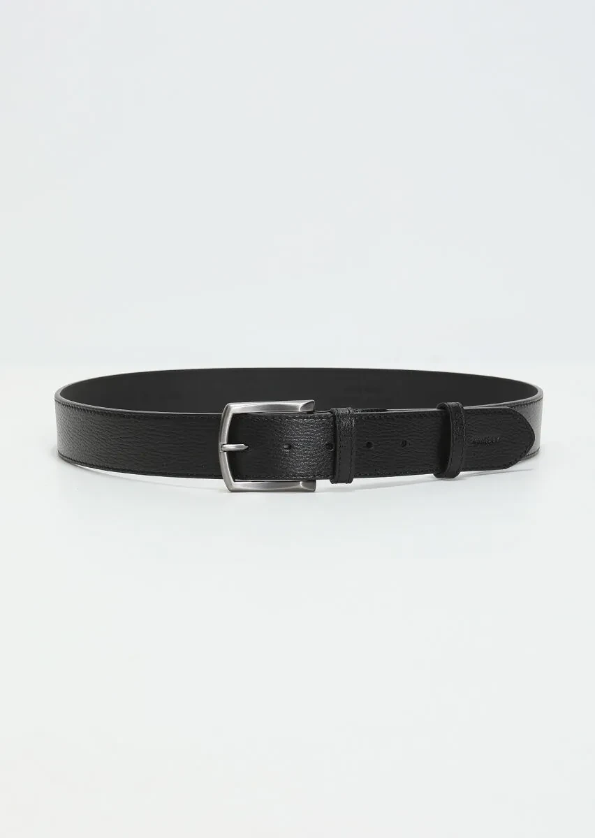Black Leather Belt - 1
