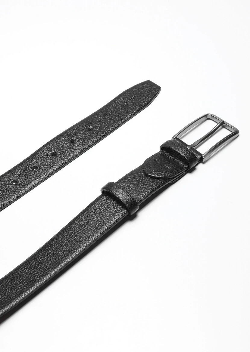 Black Leather Belt - 1