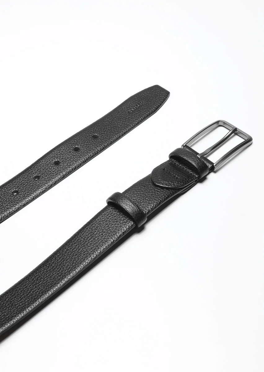 Black Leather Belt - 1