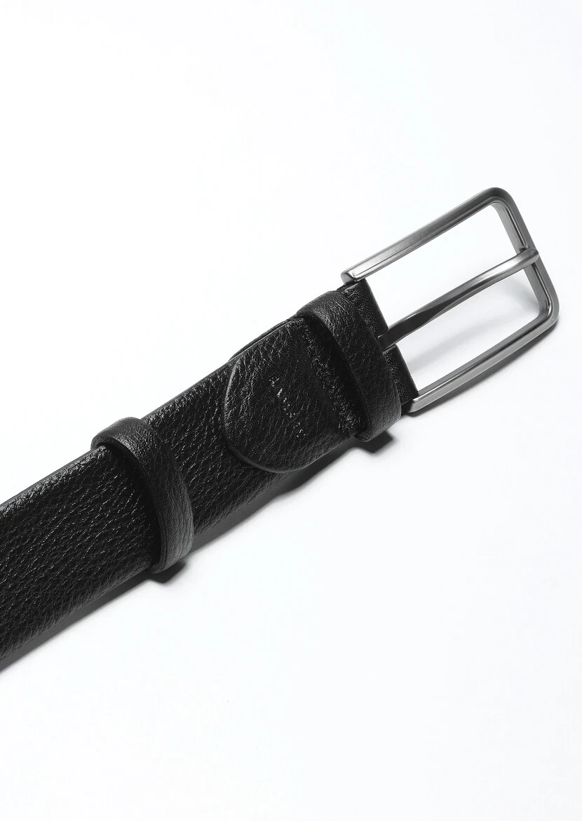 Black Leather Belt - 2