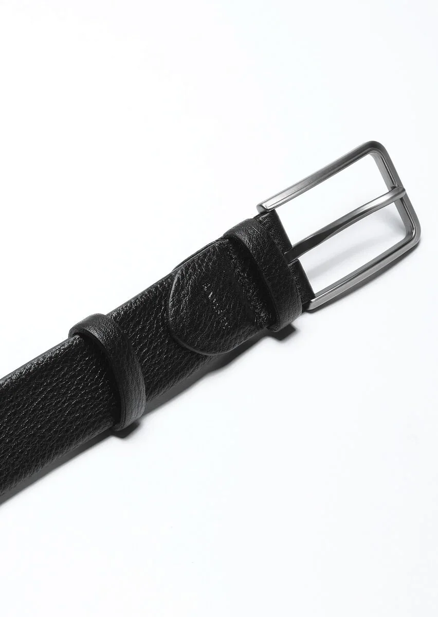Black Leather Belt - 2