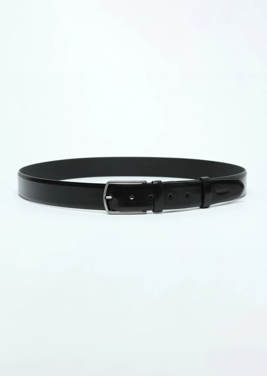 Black Leather Belt - 1