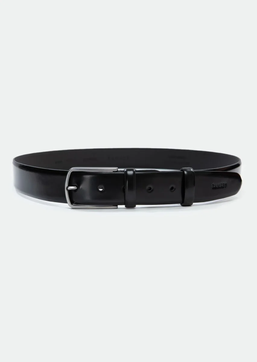 Black Leather Belt - 1