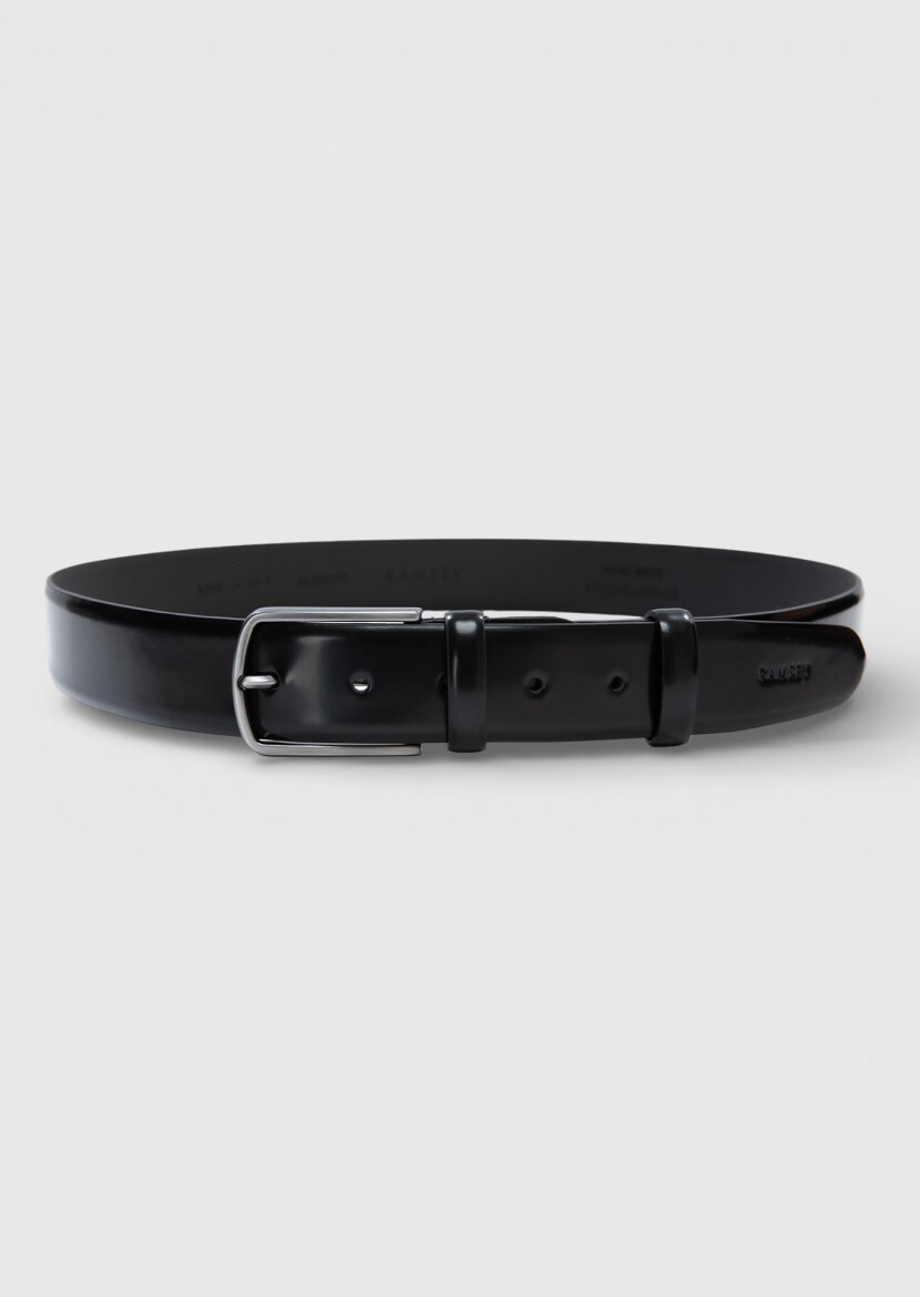 Black Leather Belt - RAMSEY