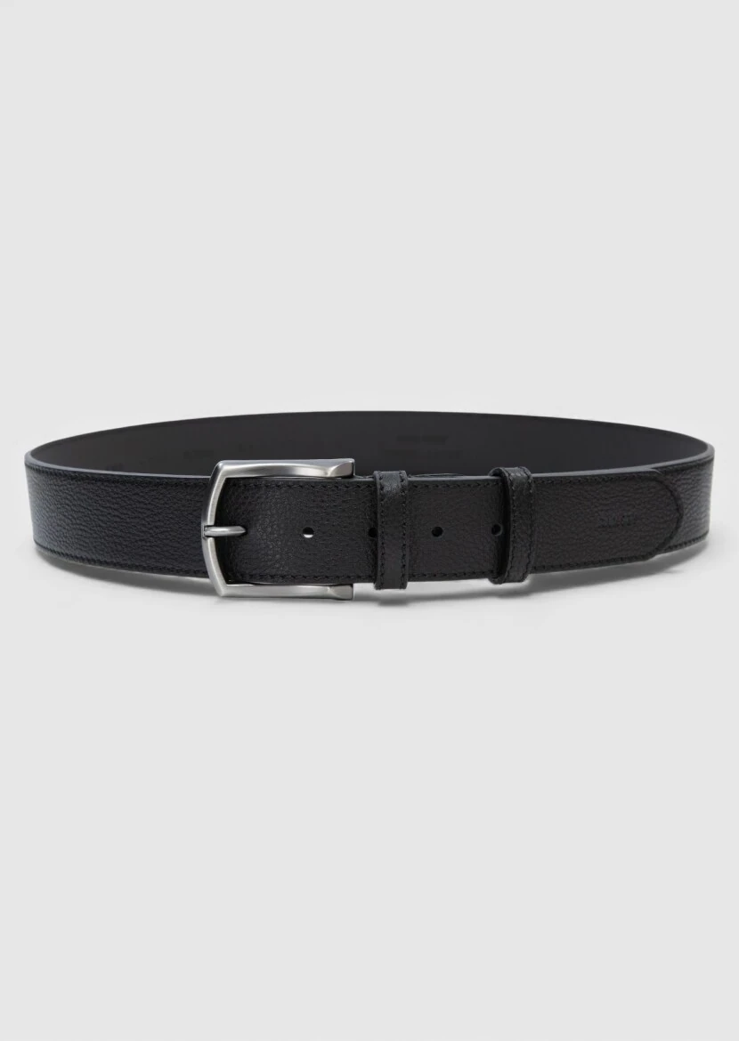 Black Leather Belt - RAMSEY