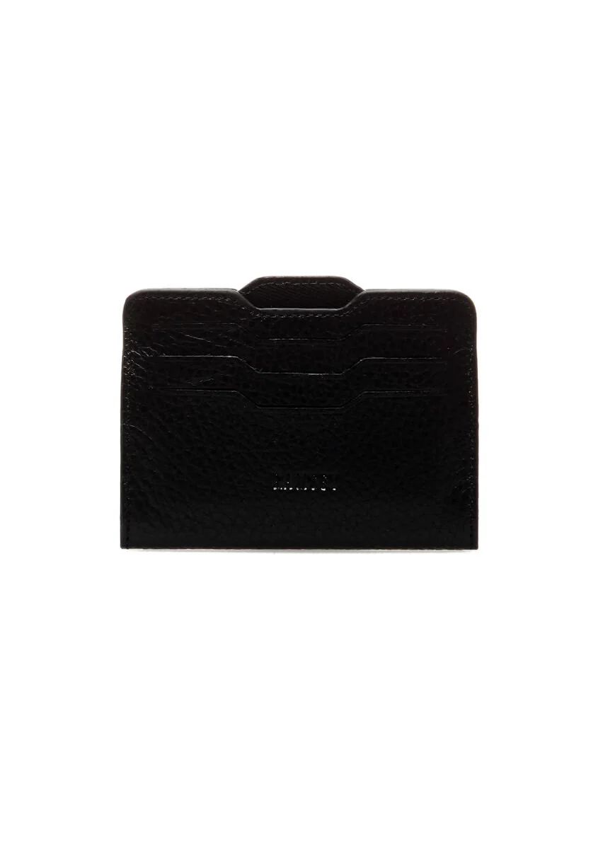 Black Leather Card Holder - 1