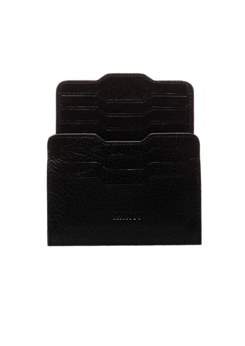 Black Leather Card Holder - 3