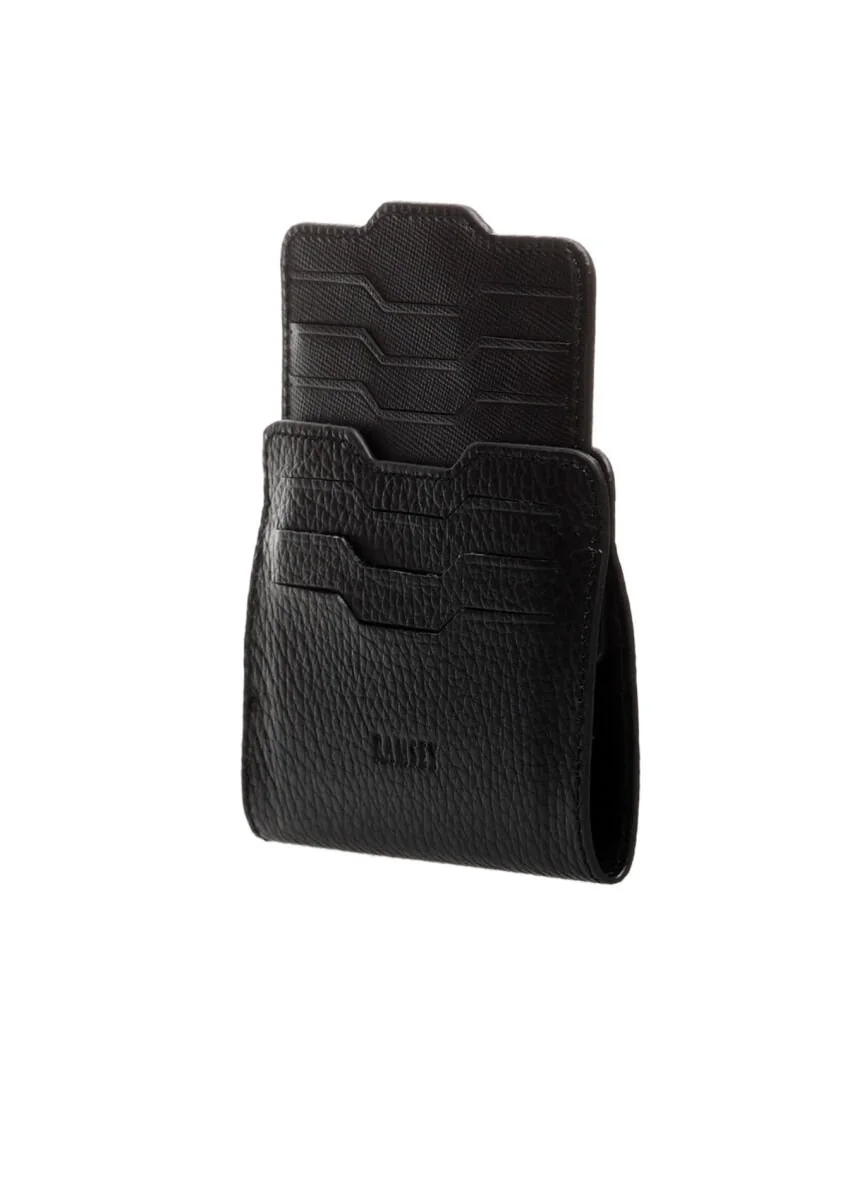 Black Leather Card Holder - 4