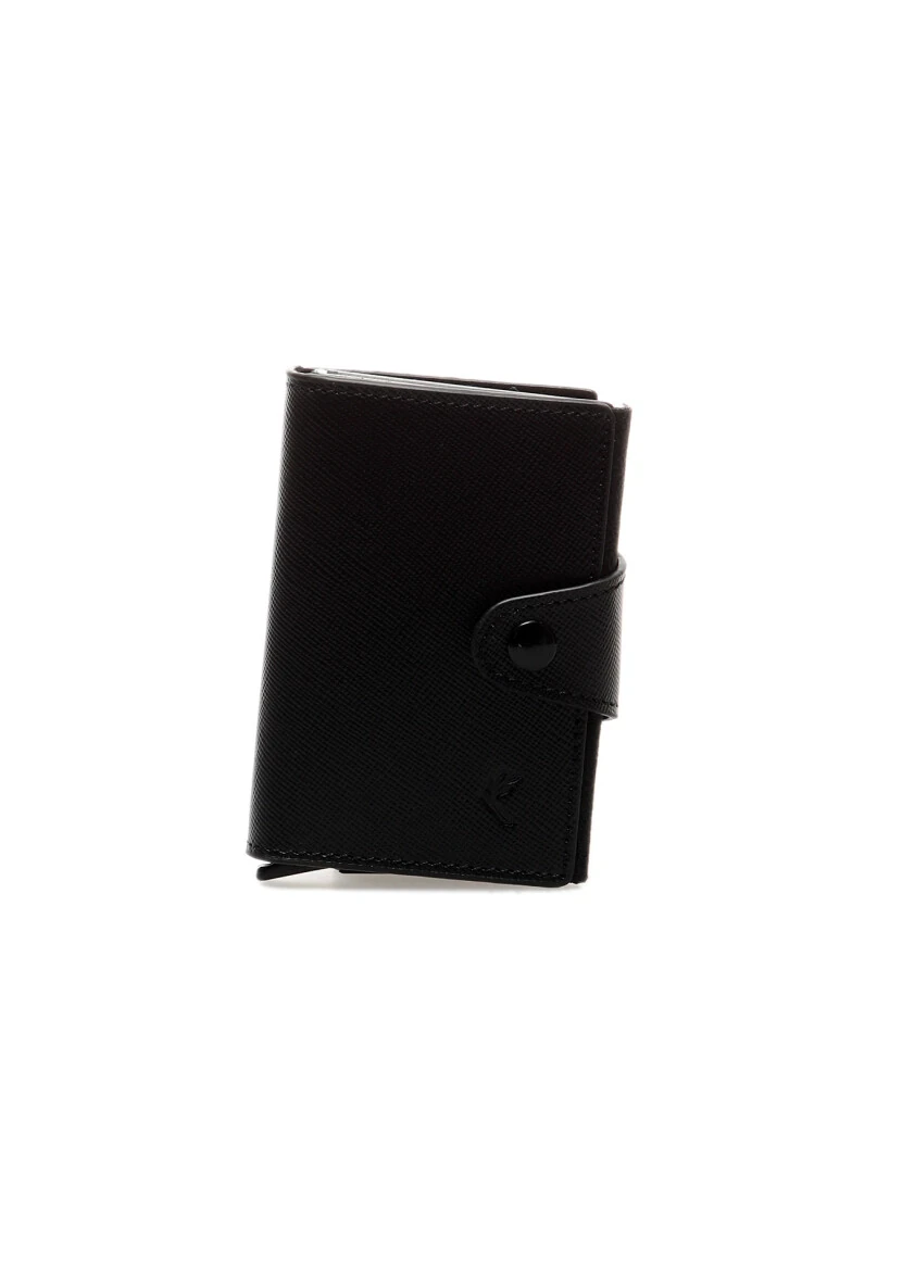 Black Leather Card Holder - 1