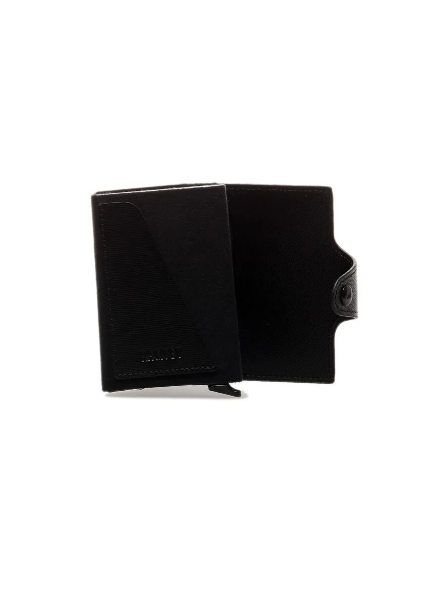 Black Leather Card Holder - 3