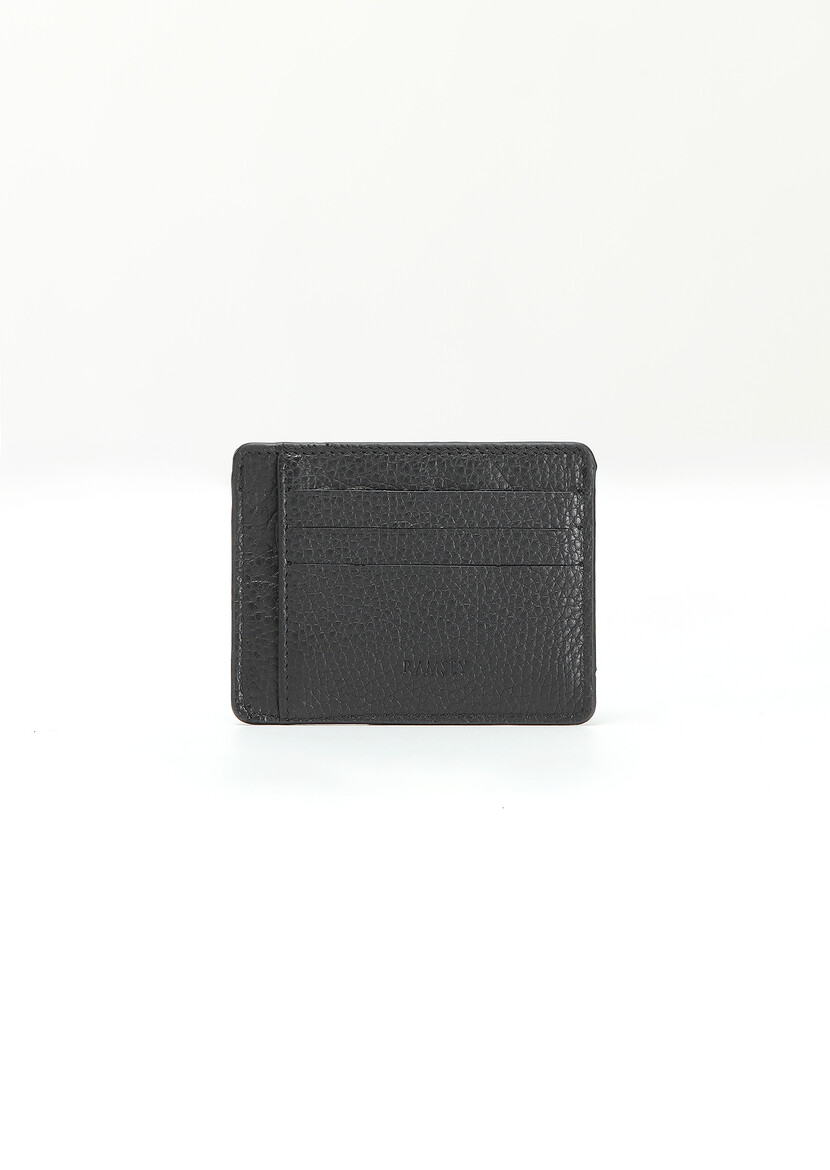 Black Leather Card Holder - 1