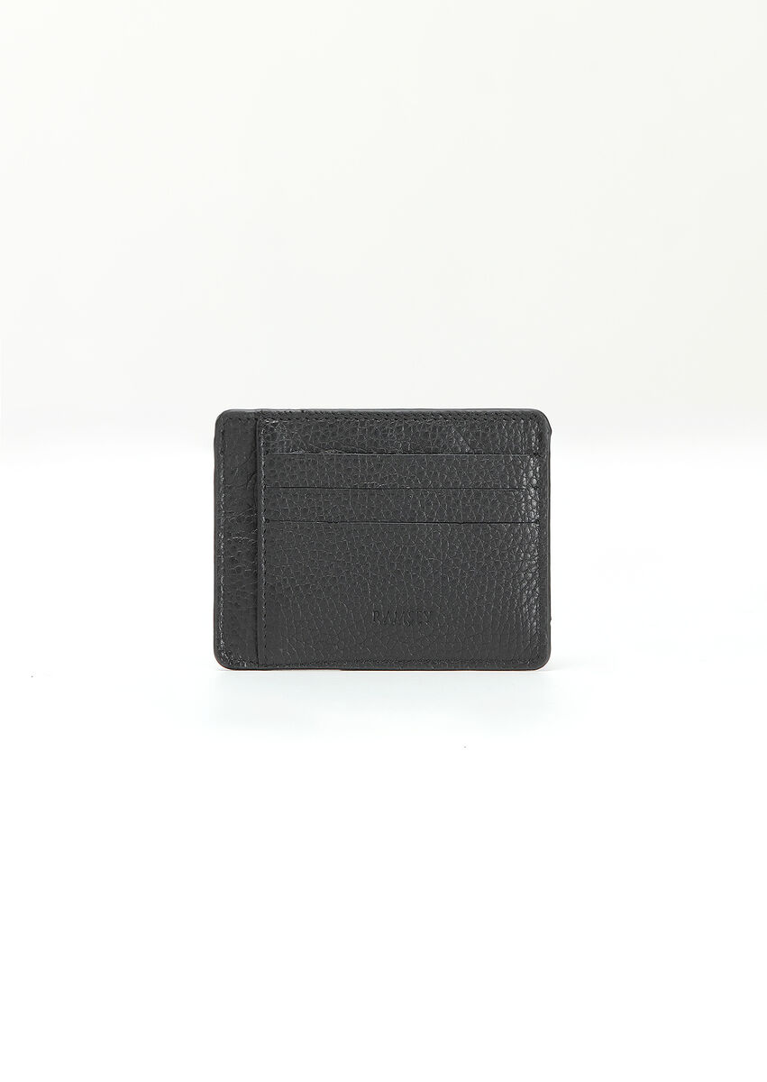 Black Leather Card Holder - 1